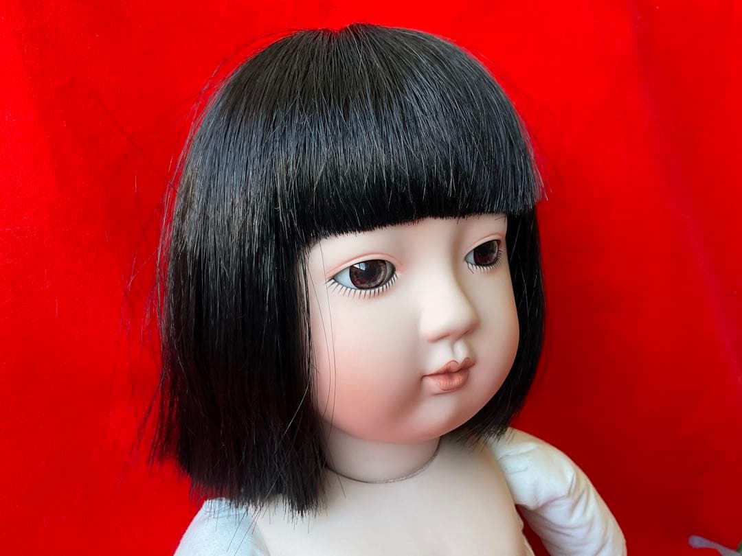 市松人形(着物無し) ビスク市松人形　着せ替え抱き市松人形　市松人形ボブカット