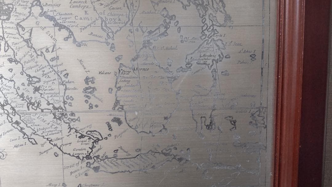 【希少】ロイヤルセランゴール 東インド諸島地図 1700年 ピューター製 刻印