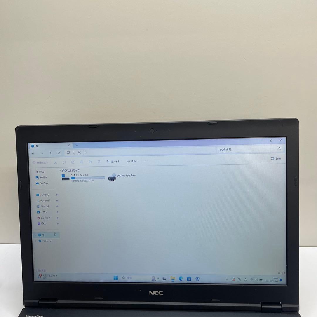 Windowsノート本体 NEC VersaPro VD-V i7-7600U 8GB SSD256GB