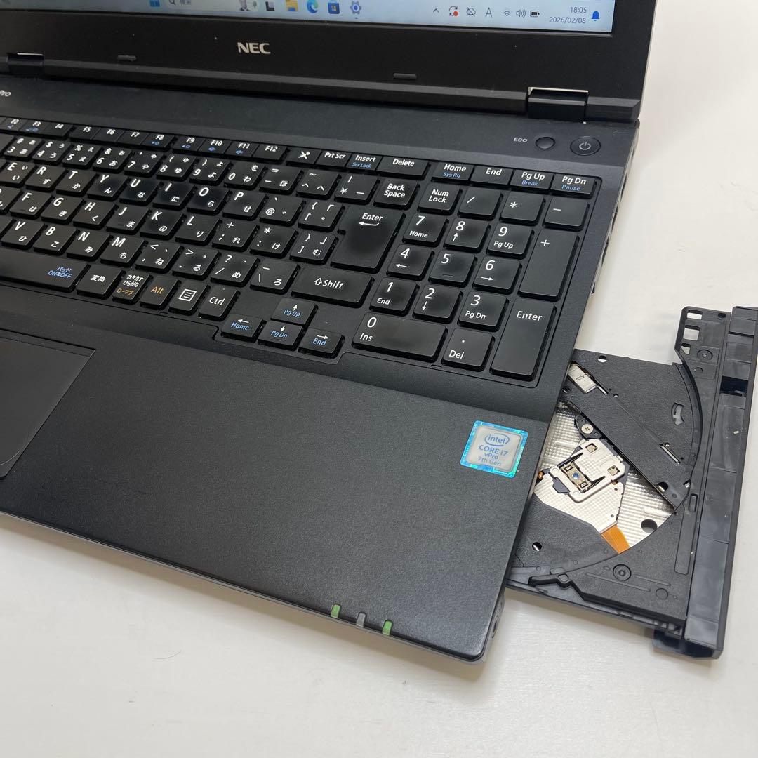 Windowsノート本体 NEC VersaPro VD-V i7-7600U 8GB SSD256GB