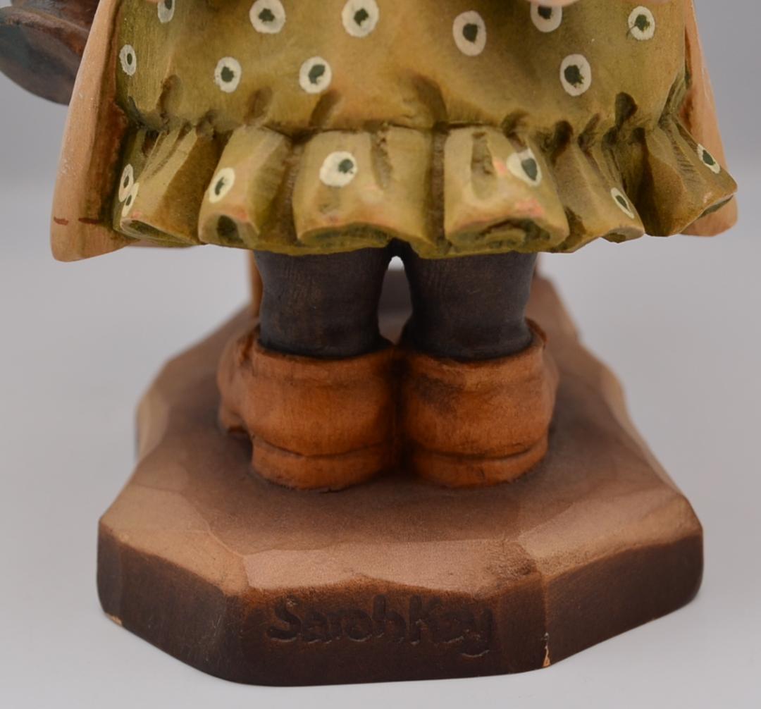 愛情のこもった一杯　アンリ　ANRI　木彫り人形　17ｃｍ　限定品　ヴィンテージ