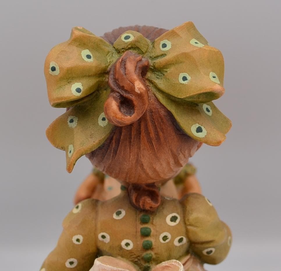 愛情のこもった一杯　アンリ　ANRI　木彫り人形　17ｃｍ　限定品　ヴィンテージ