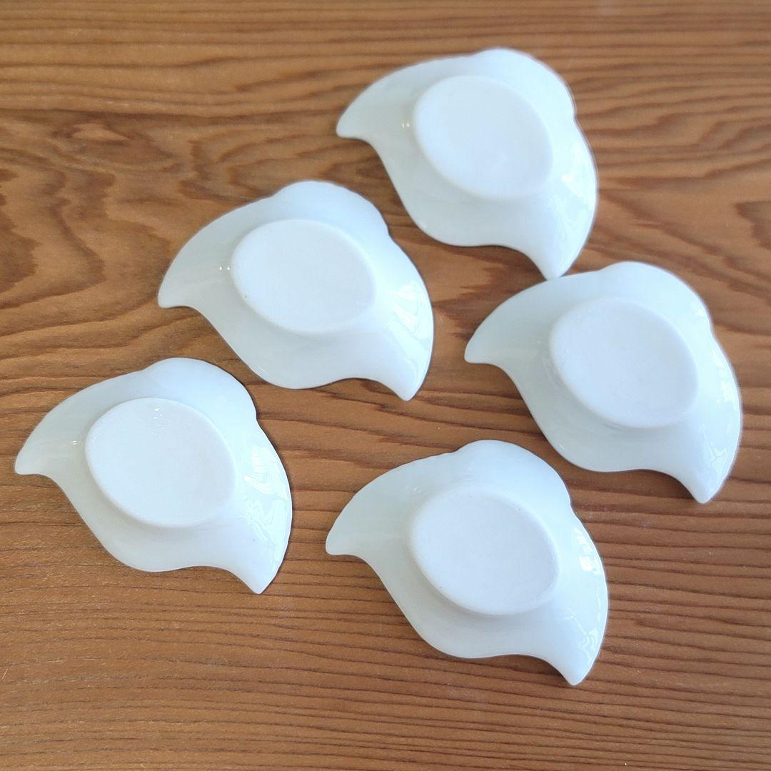 【新品未使用品】　有田焼　白磁　角皿　小鉢　小皿 薬味皿　5客セット