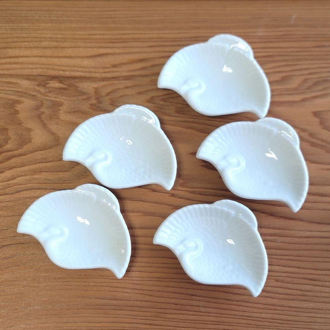 【新品未使用品】　有田焼　白磁　角皿　小鉢　小皿 薬味皿　5客セット