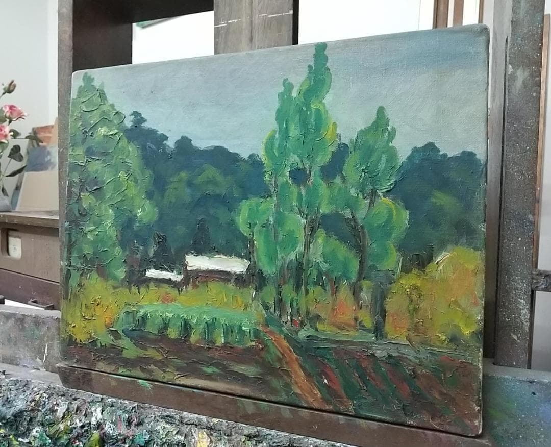 「安行風景」'60 F6 絵画 油絵 油彩画 風景画 アート