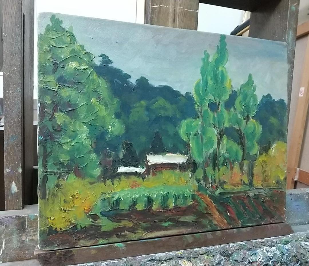 「安行風景」'60 F6 絵画 油絵 油彩画 風景画 アート