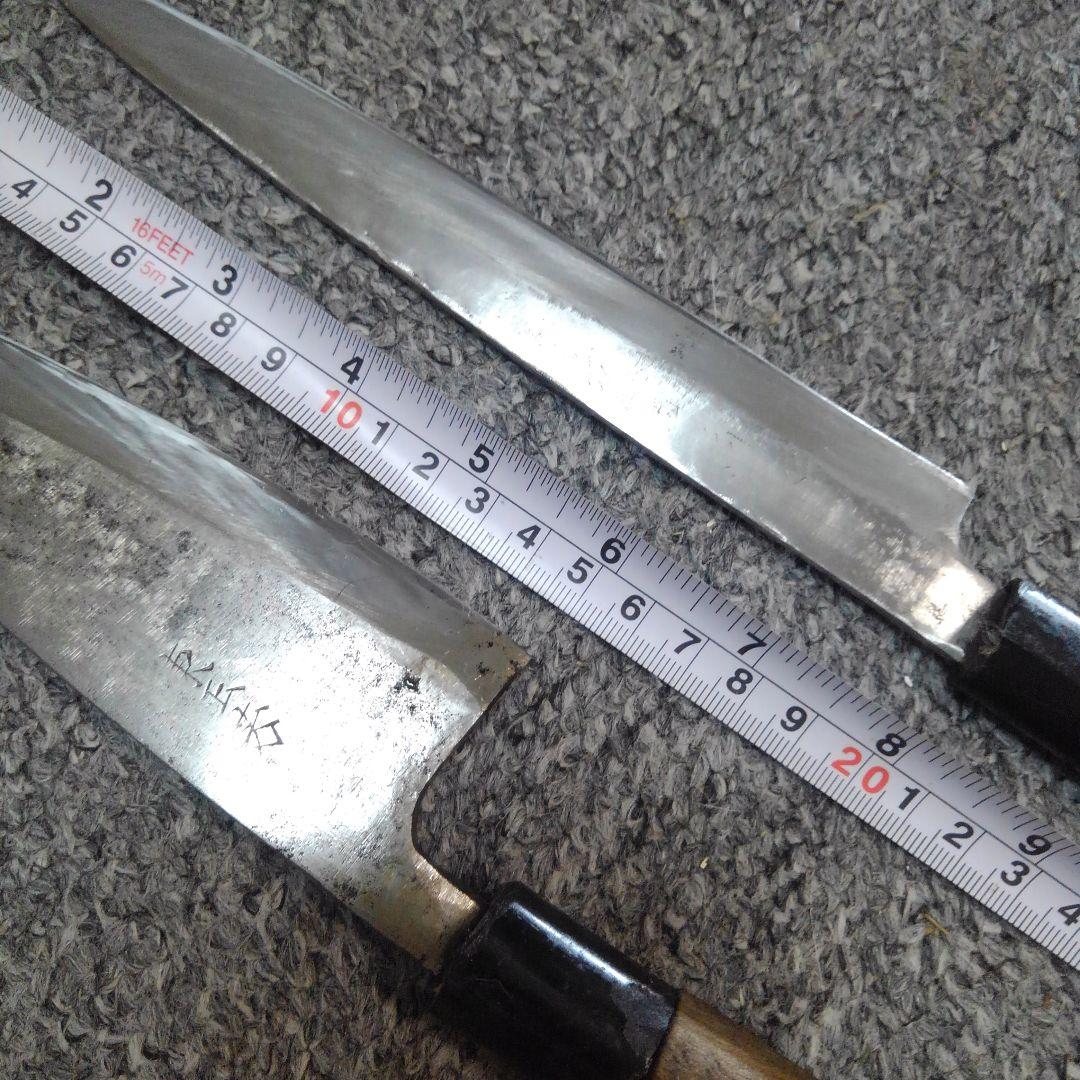 ねこまんま　ONo.749　中古　出刃包丁(東正芳)と刺身包丁(菊水)2点