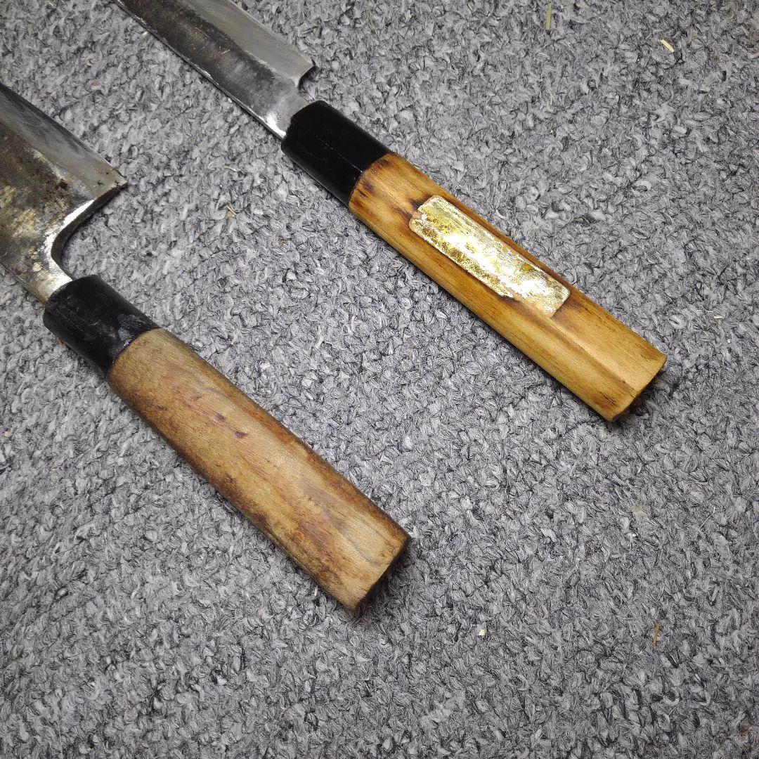 ねこまんま　ONo.749　中古　出刃包丁(東正芳)と刺身包丁(菊水)2点