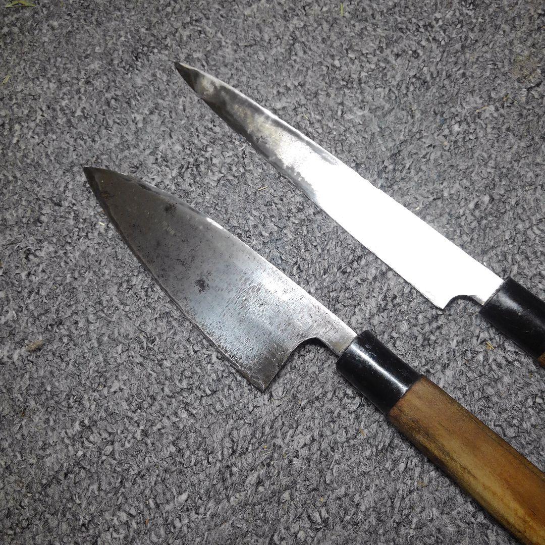 ねこまんま　ONo.749　中古　出刃包丁(東正芳)と刺身包丁(菊水)2点