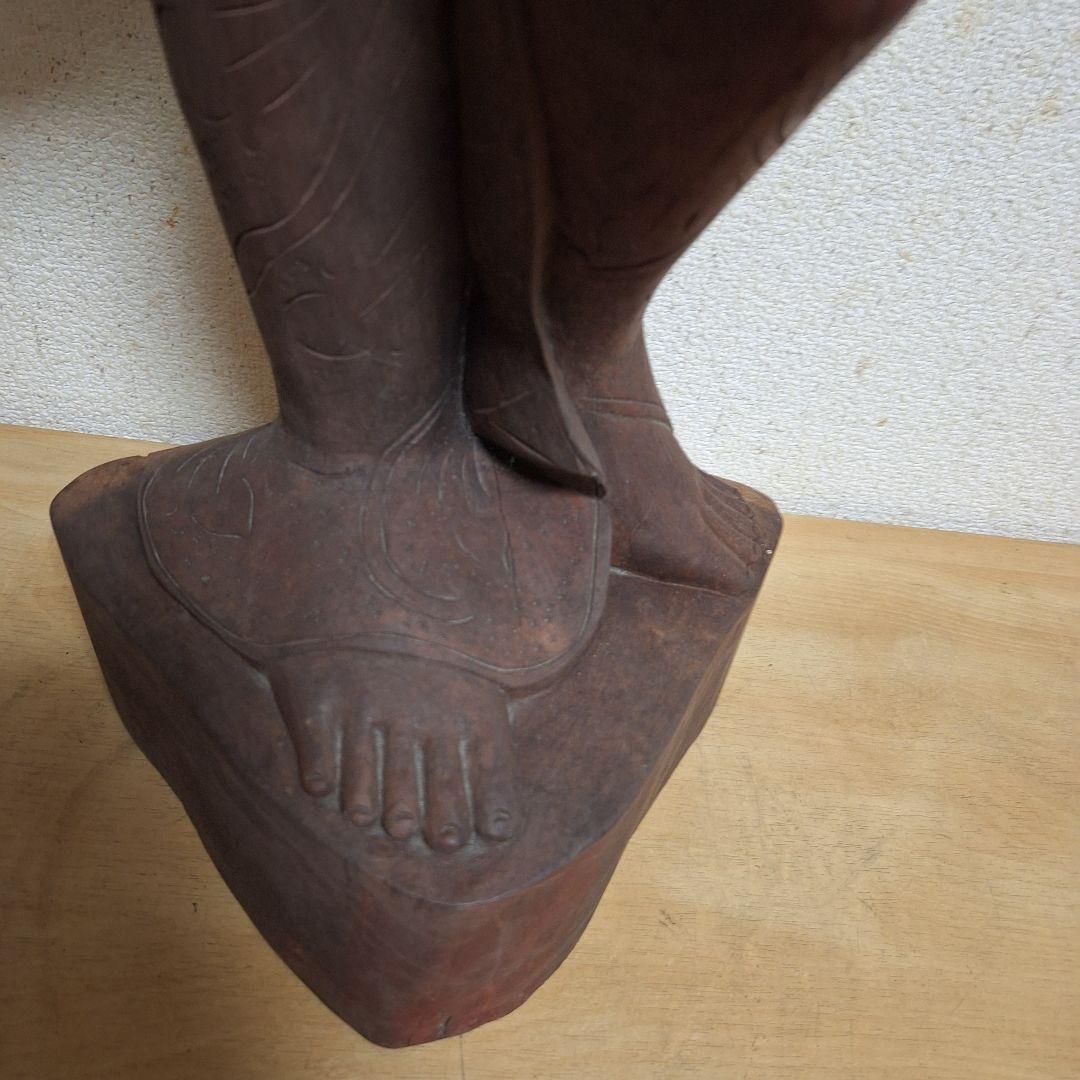 【極大100cm】バリ島 木彫り 女神像 彫刻 一点物 オリエンタル 民族芸術