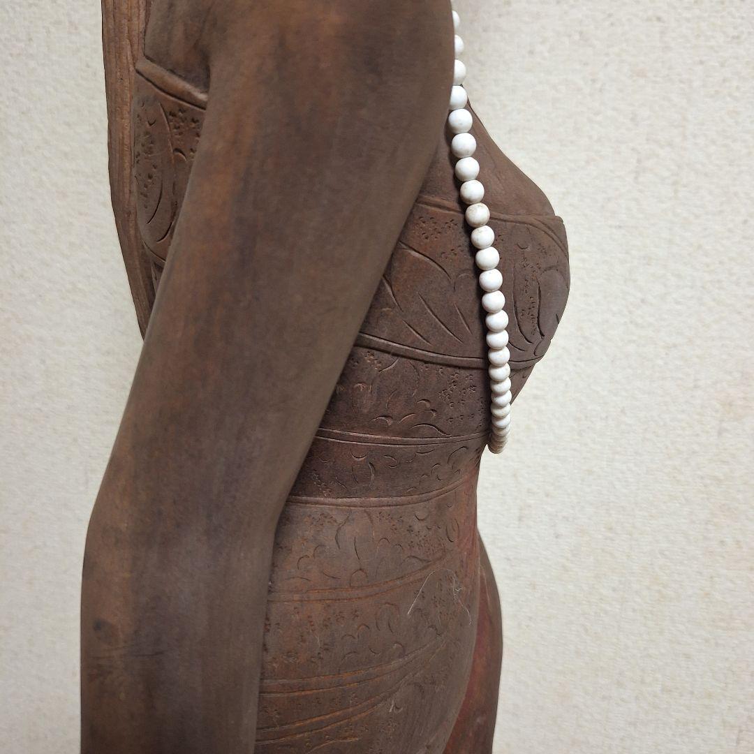 【極大100cm】バリ島 木彫り 女神像 彫刻 一点物 オリエンタル 民族芸術