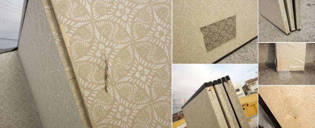 【中古】K▼屏風 六曲 一隻 人物山水風景図 (39803)