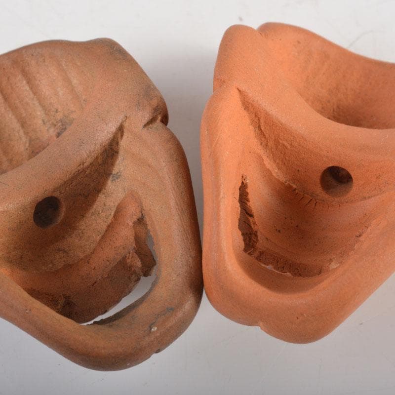 時代提げ物　朱泥　獣骨　面根付　在銘あり　7点まとめて　C　6714