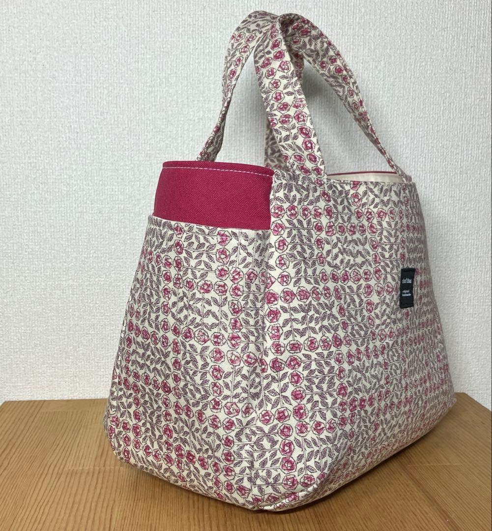 ハンドメイド　エコバッグ　☆ リバティ　チューリップシャドー