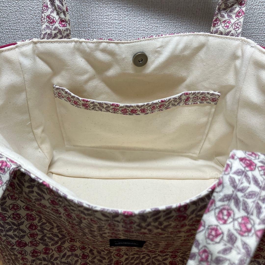 ハンドメイド　エコバッグ　☆ リバティ　チューリップシャドー