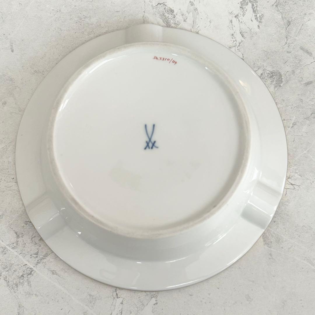 マイセン Meissen インドの華 プレート 灰皿 お皿 緑 グリーン 白