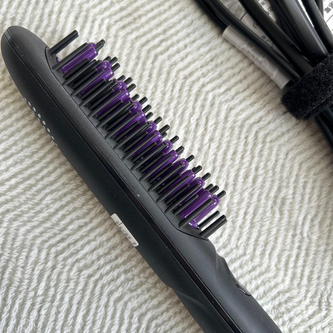 【美品】DAFNInano ブラシヘアアイロン ブラック・パープル