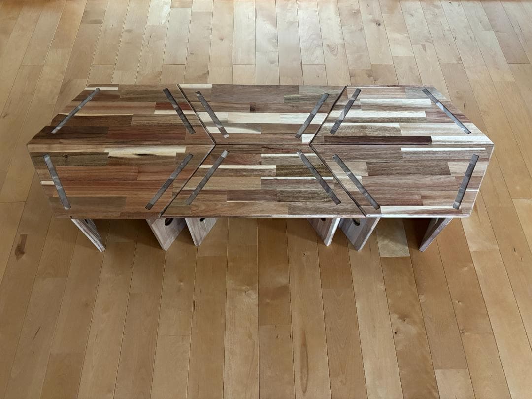 中サイズ ヘキサテーブル 囲炉裏テーブル(エッジ深め)