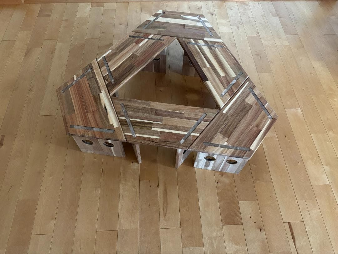 中サイズ ヘキサテーブル 囲炉裏テーブル(エッジ深め)