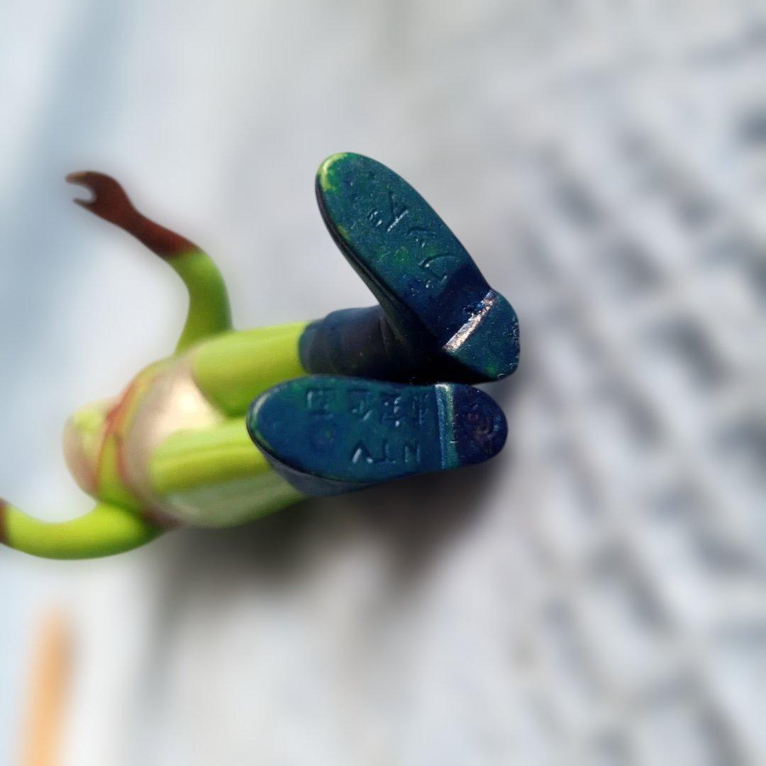 ★グリーンマン★当時物★ウッド製★ソフビ人形★状態良好