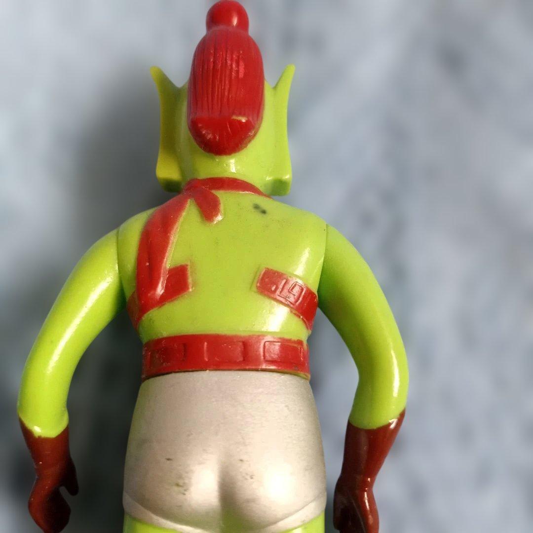 ★グリーンマン★当時物★ウッド製★ソフビ人形★状態良好