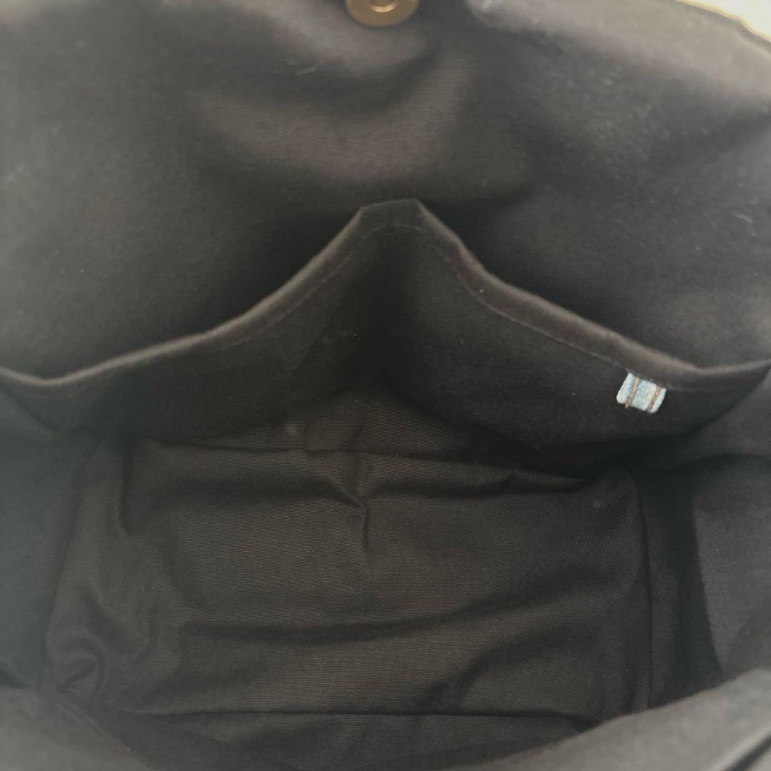 デニムトートバッグ　フクロウ　刺繍