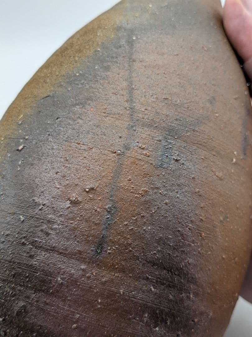 岡山県重要無形文化財 藤原建 備前焼 一輪花入 共箱共布 花瓶 花器 花生 置物