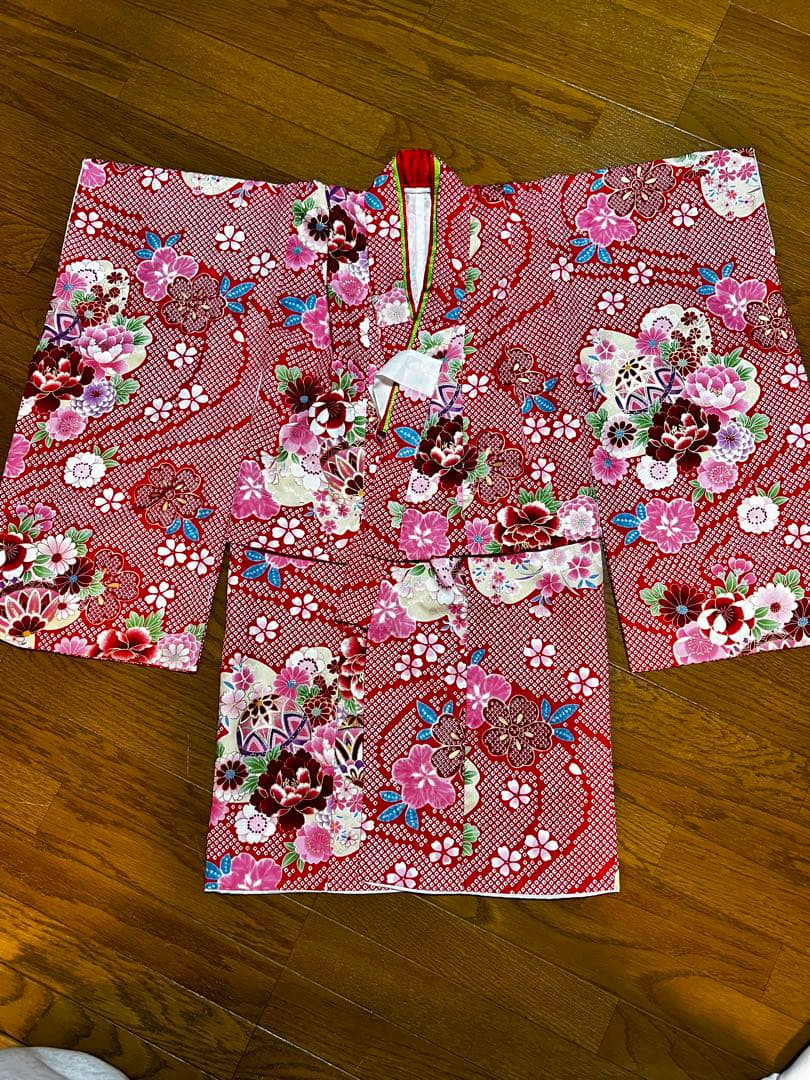 (中古品)七五三 着物 3歳 女の子 被布セット ひな祭り 販売 購入