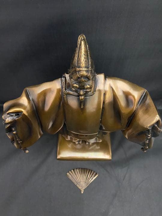 観阿弥　舞翁 在銘 銅製 置物 箱 縁起物 風水 開運 金運 骨董 アンティーク