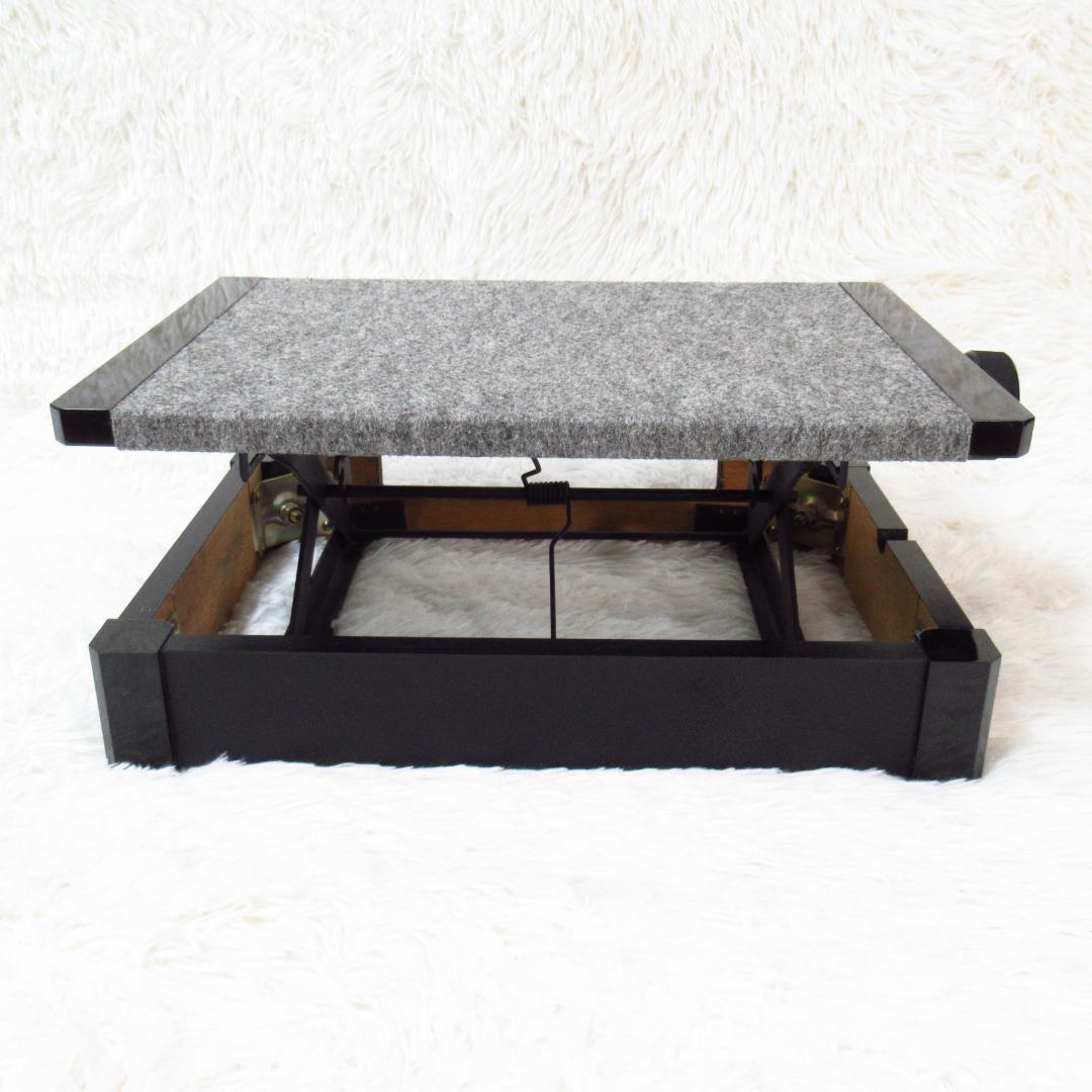 ピアノ補助台（足置き台）4段階高さ調節 木製×カーペット