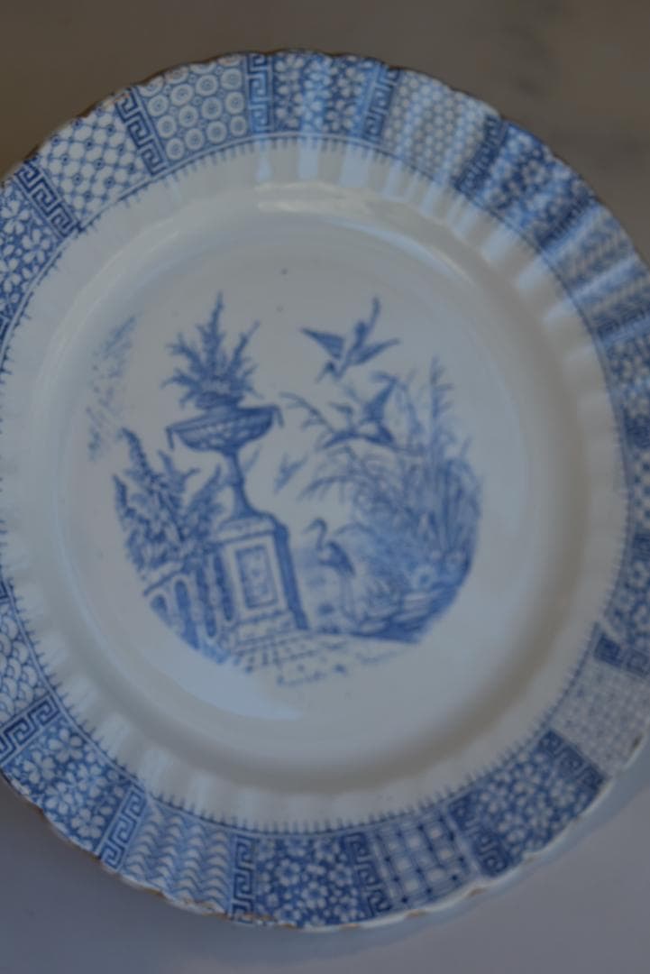 2枚組　超美品　リュネビル　DENTELLE（レース）皿　フランスアンティーク