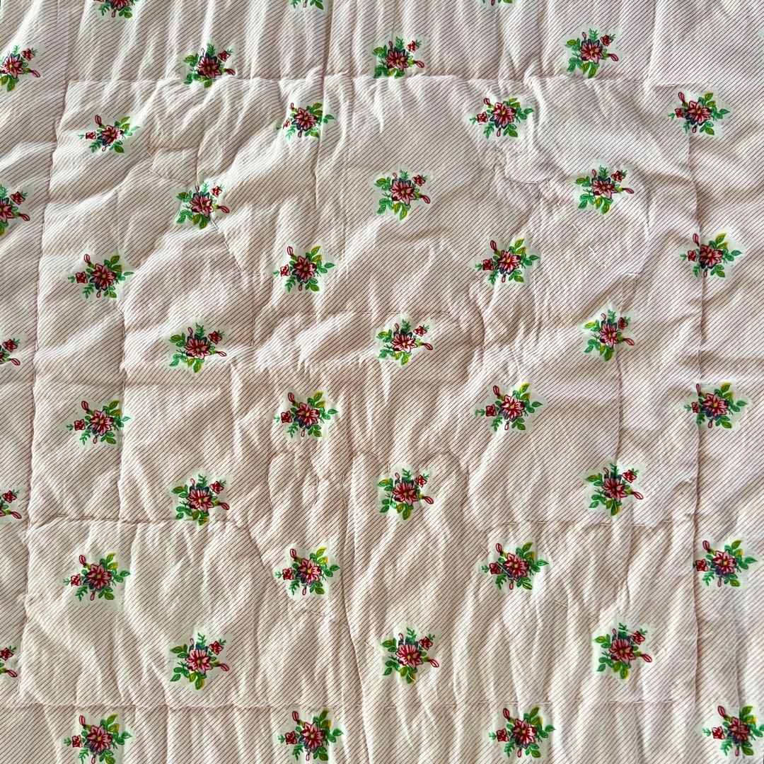 プリンセス　キルト　ヴィンテージ　ラグ　ベッドカバー　キッズルーム　古着　北欧