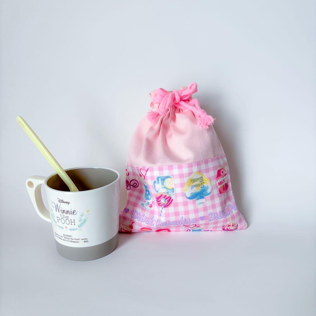 入園入学5点セット 女の子 ピンク ドリンク柄 レッスンバッグ 体操服袋