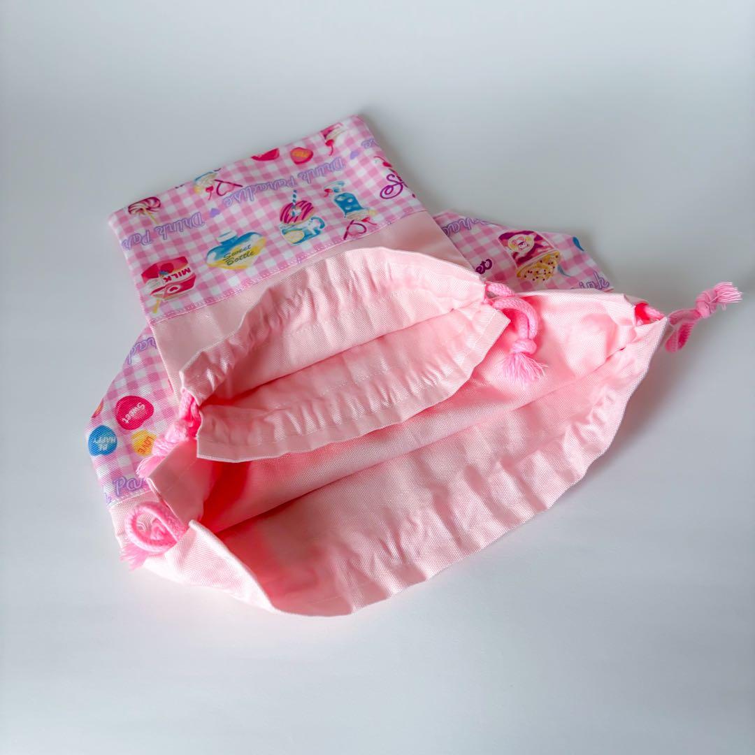 入園入学5点セット 女の子 ピンク ドリンク柄 レッスンバッグ 体操服袋