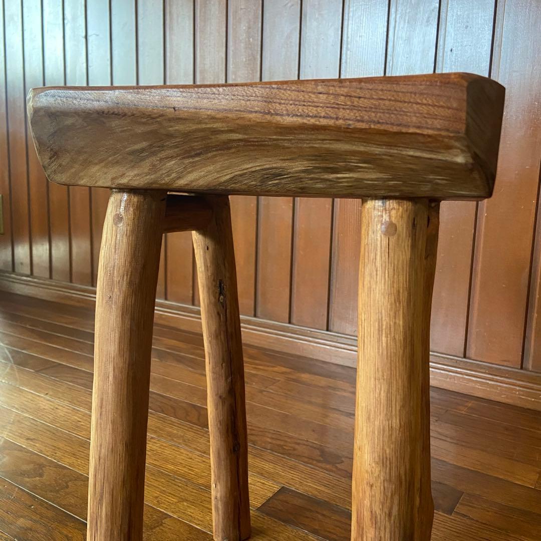 オールドチーク　スツール　無垢材　天然木　椅子　古材チェア