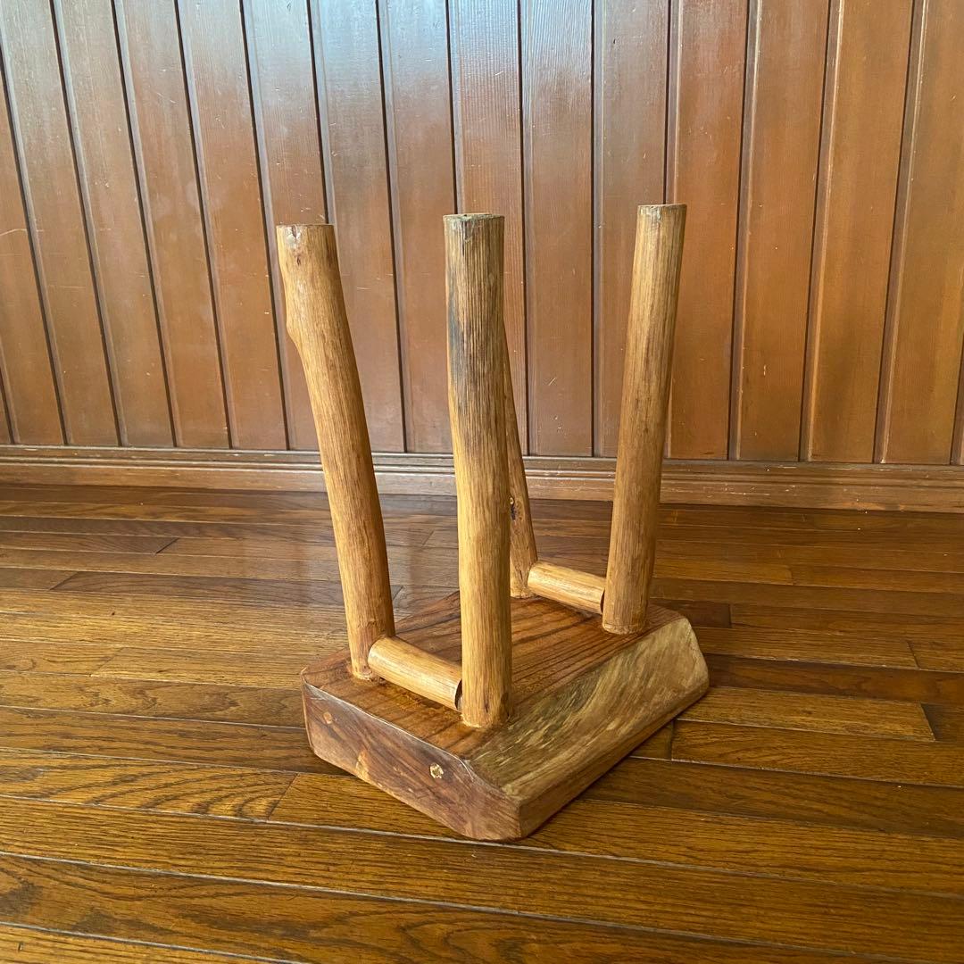 オールドチーク　スツール　無垢材　天然木　椅子　古材チェア