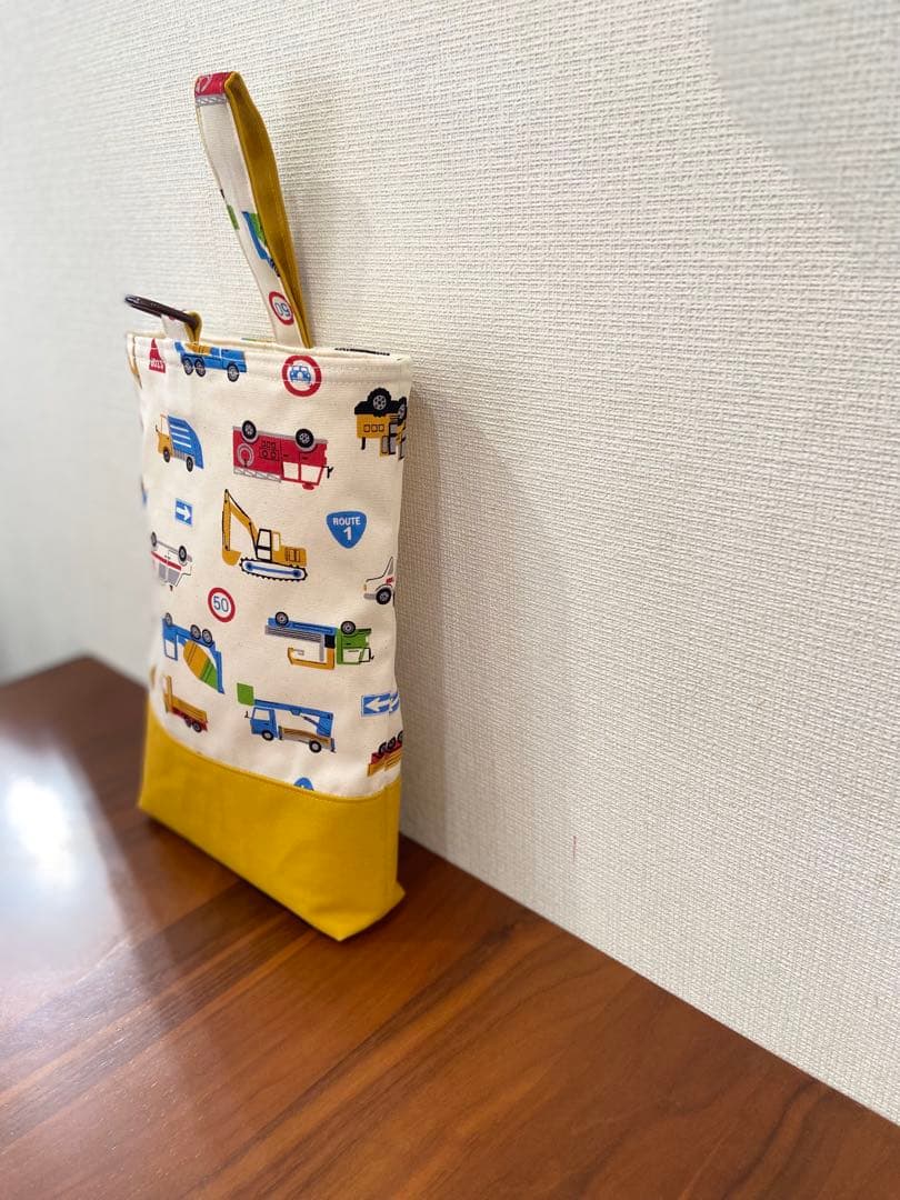 働くクルマたち　ハンドメイド　レッスンバッグ　男の子　入園入学準備　5点セット