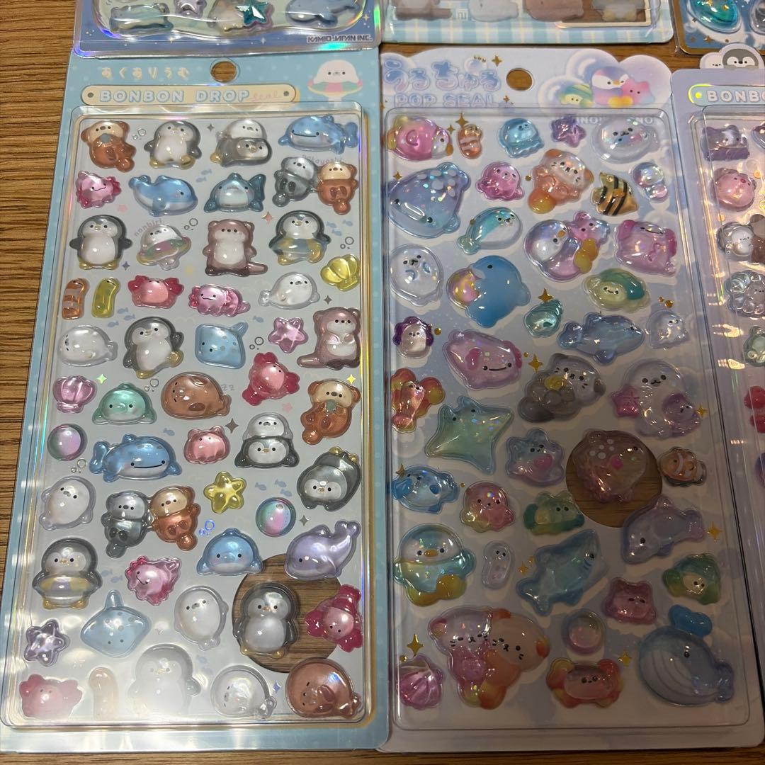 正規品　ボンボンドロップシールほか　あくありうむ　海のいきもの　まとめ売り