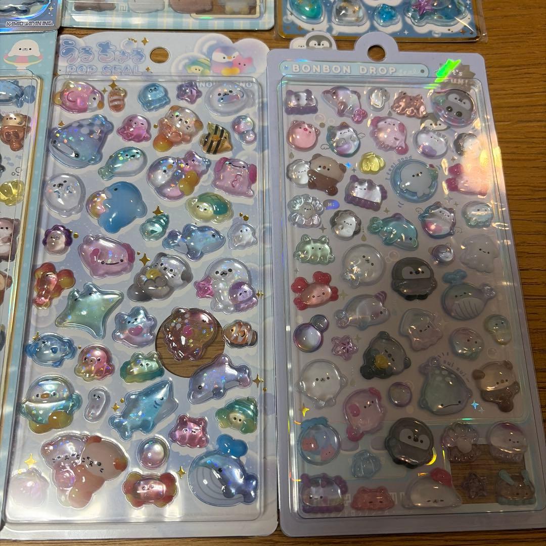 正規品　ボンボンドロップシールほか　あくありうむ　海のいきもの　まとめ売り