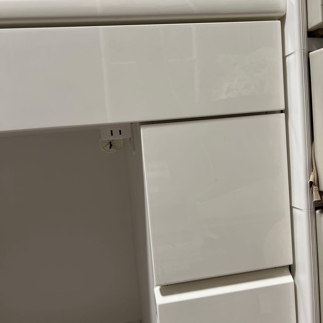 大塚家具ホワイト モダン ドレッサー 大きな鏡付き「haniko0913」