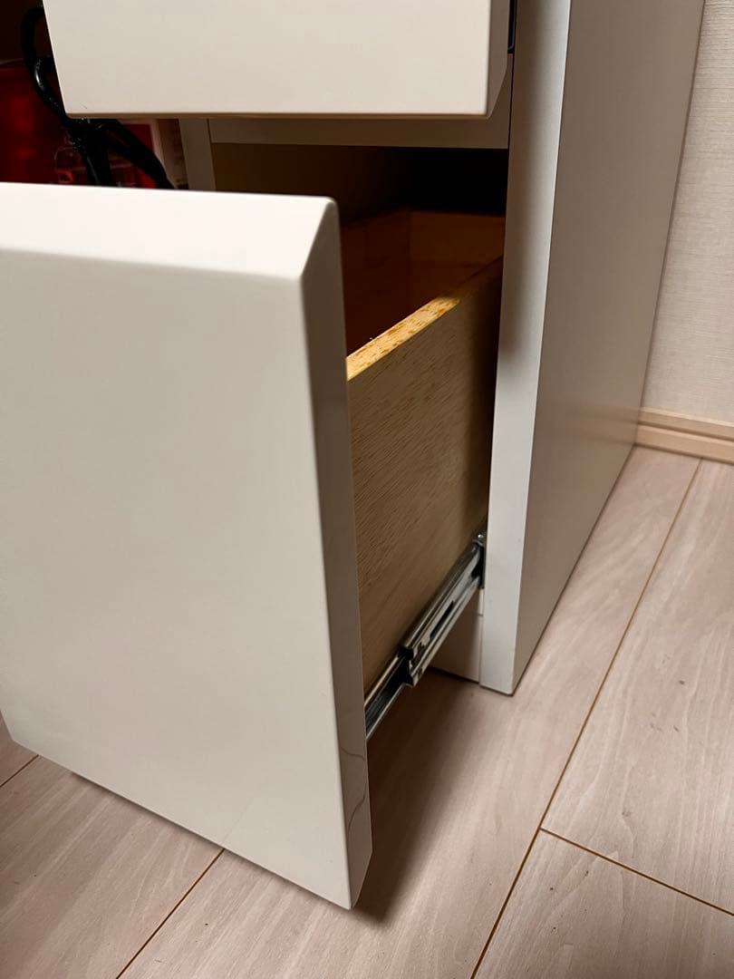 大塚家具ホワイト モダン ドレッサー 大きな鏡付き「haniko0913」