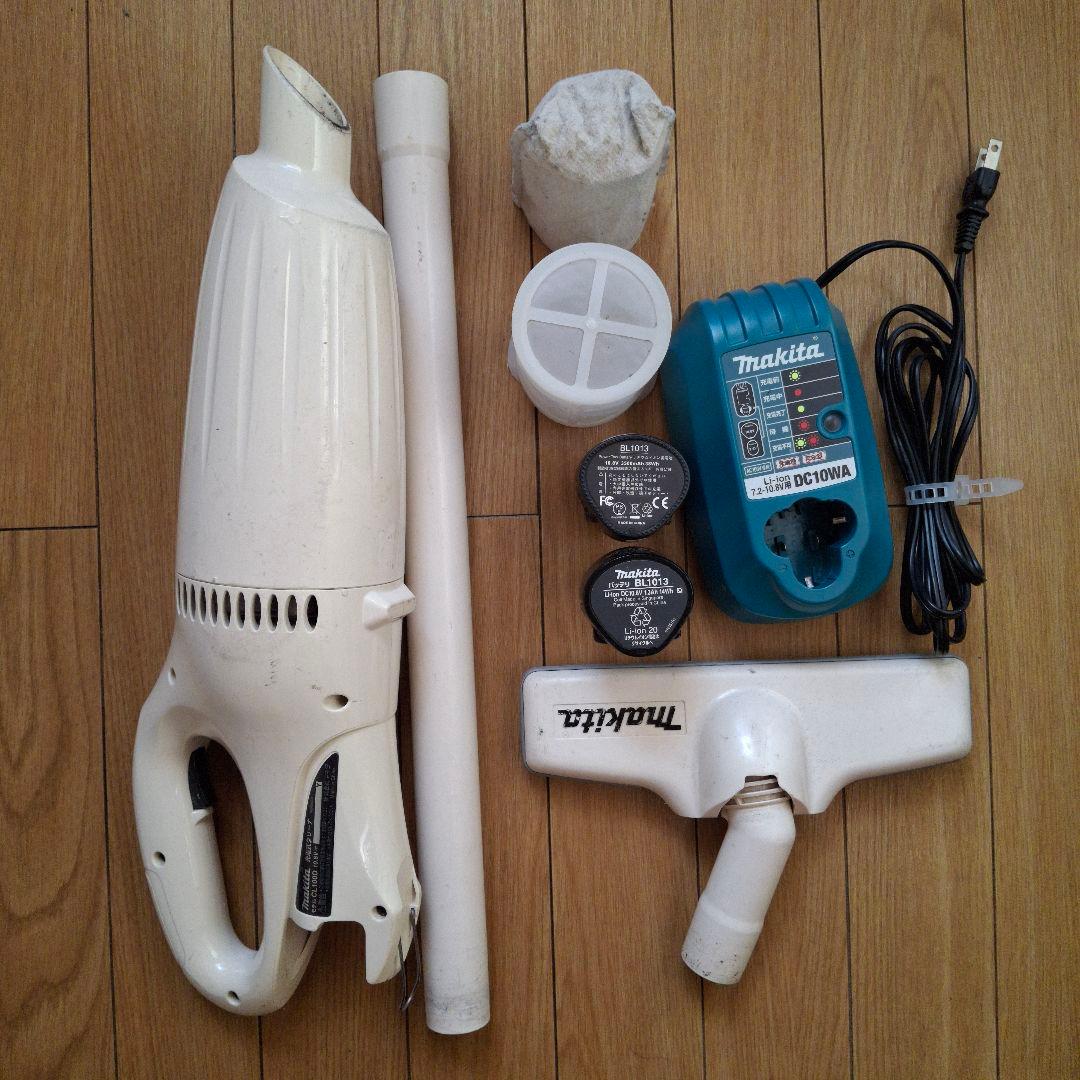掃除機　Makita CL100D、バッテリーBL1013*2個、充電器