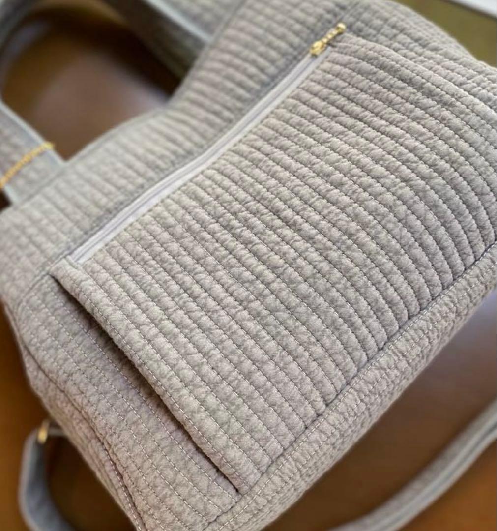 しずか様お取り置き　アンティークグレー　3ルームズバッグ　ヌビバッグ