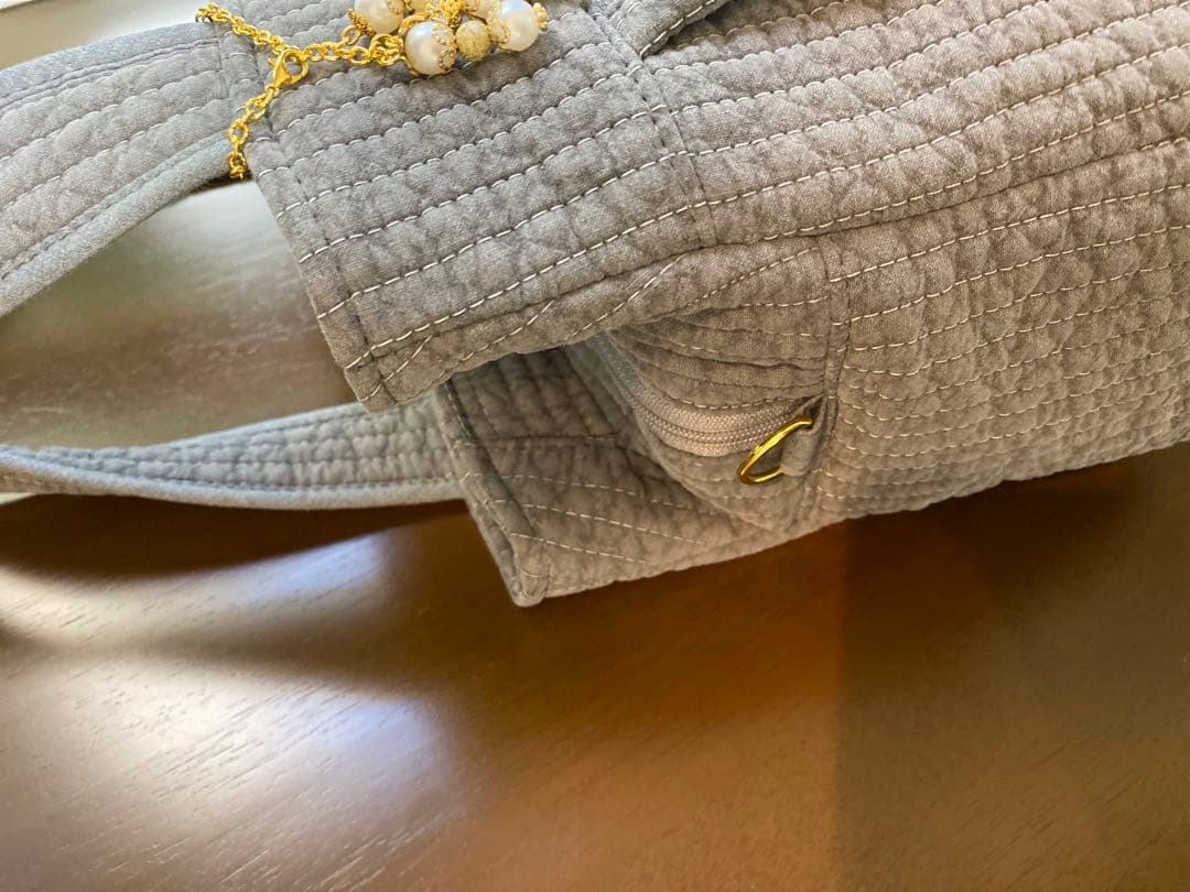 しずか様お取り置き　アンティークグレー　3ルームズバッグ　ヌビバッグ