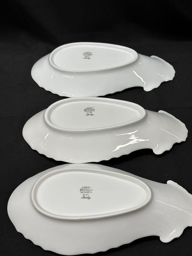 【USED美品】Richard Ginori ベッキオホワイト　ピクルス　3P
