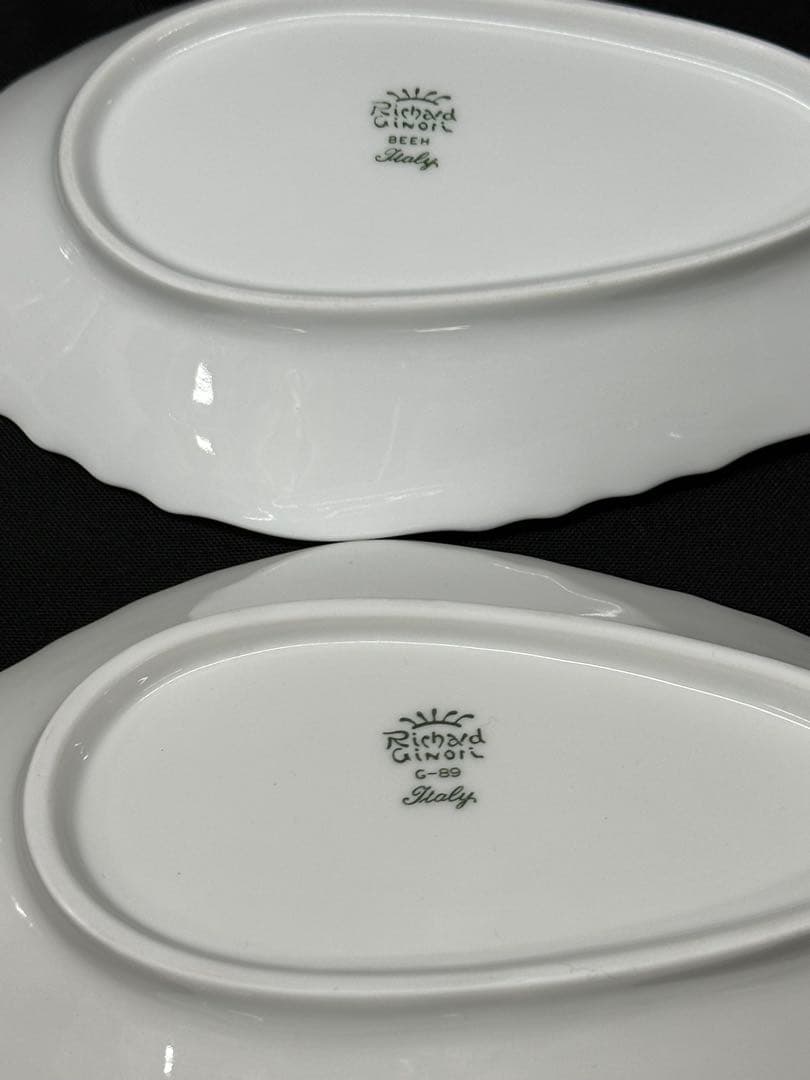 【USED美品】Richard Ginori ベッキオホワイト　ピクルス　3P