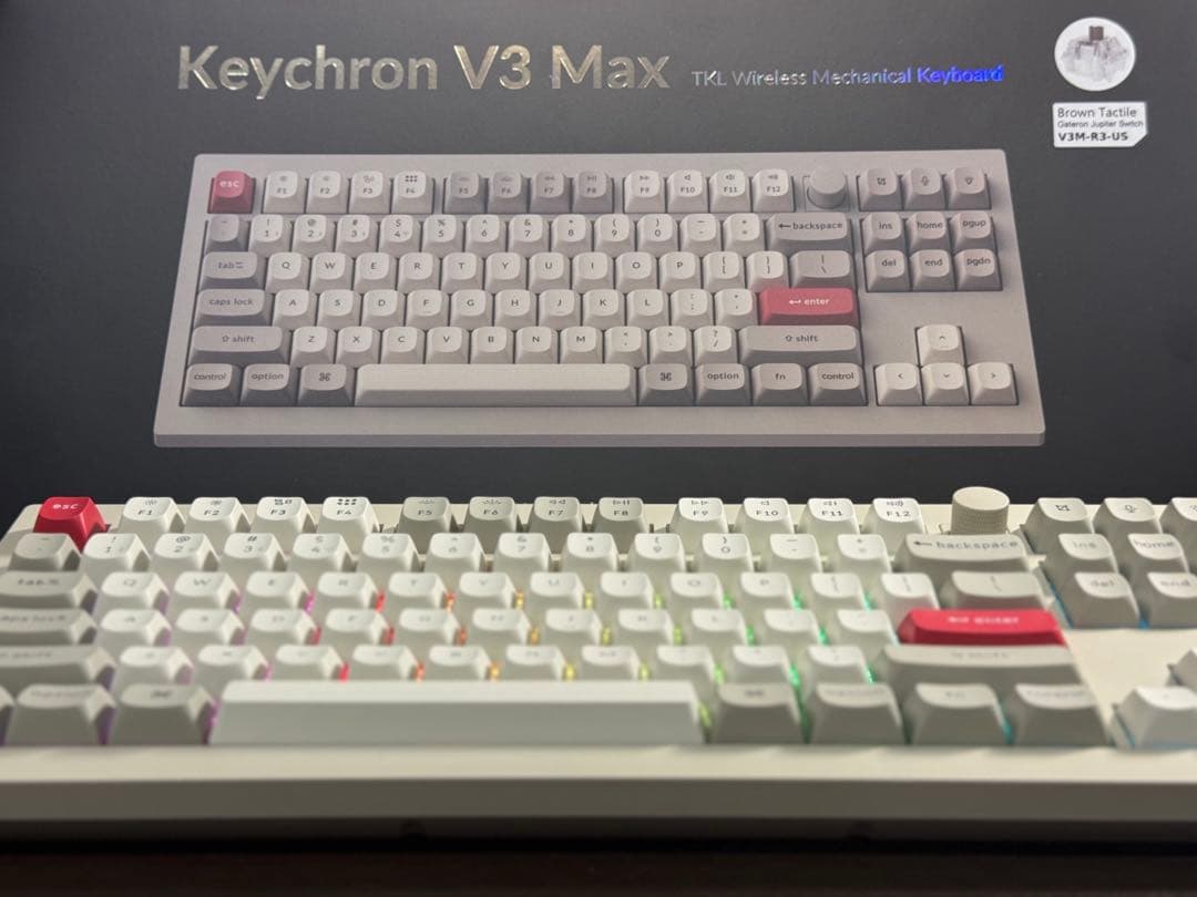 Keychron V3 Max カスタムメカニカルキーボード 茶軸 US配列