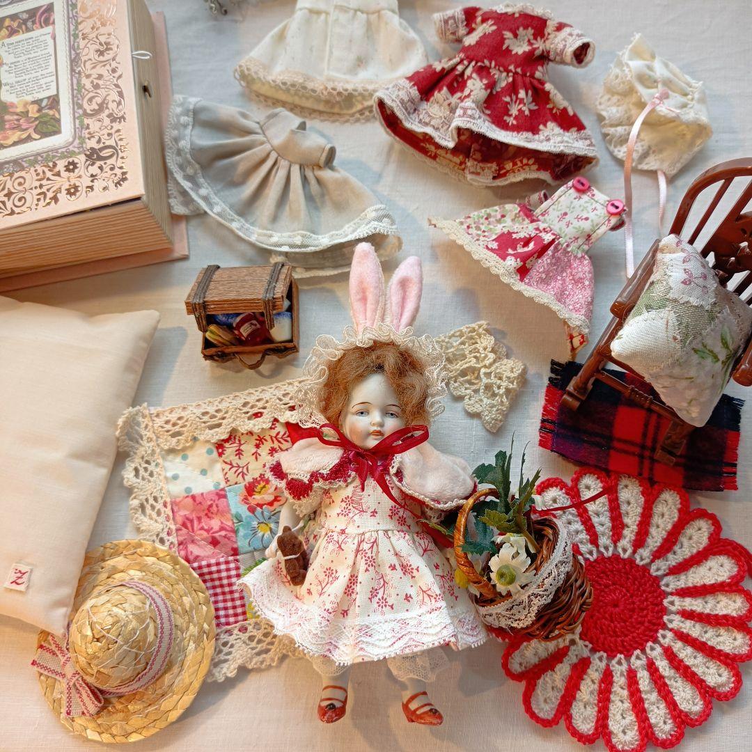 お衣装セット　ミニョネット　ビスクドール　Handmade　着せかえ