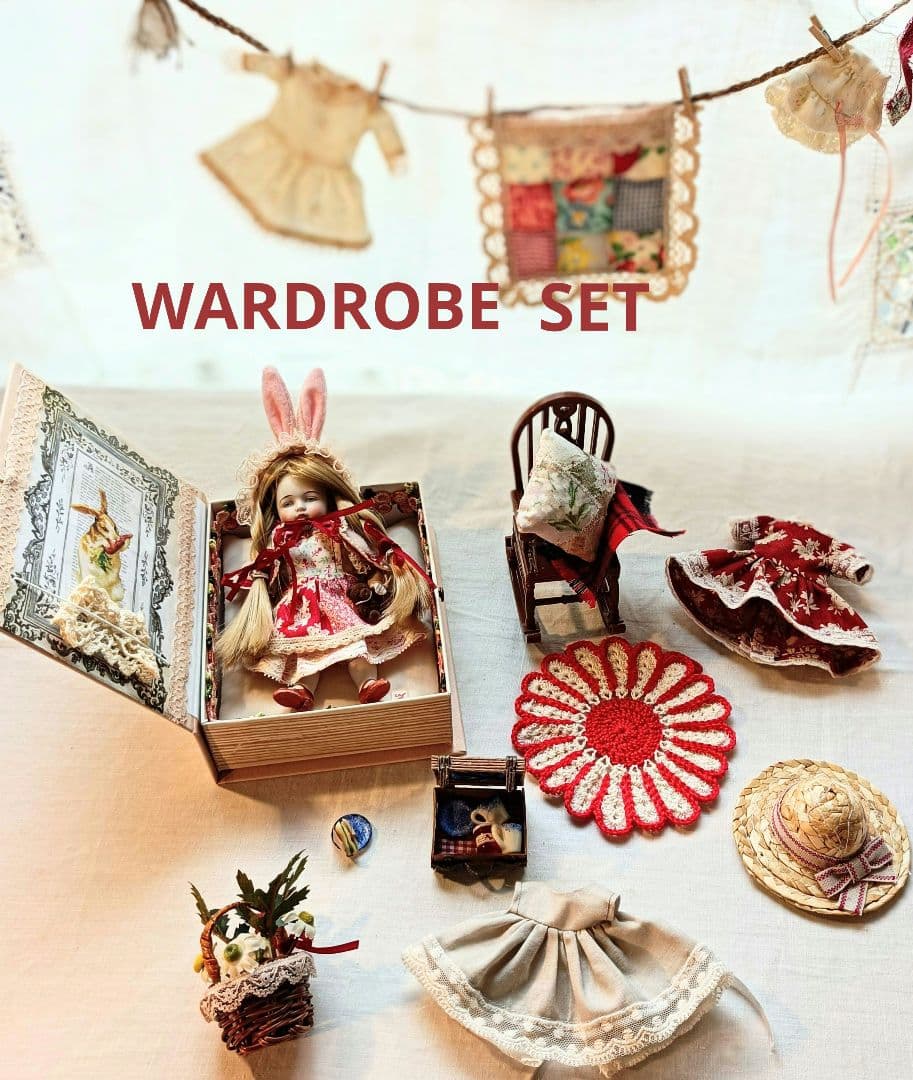 お衣装セット　ミニョネット　ビスクドール　Handmade　着せかえ