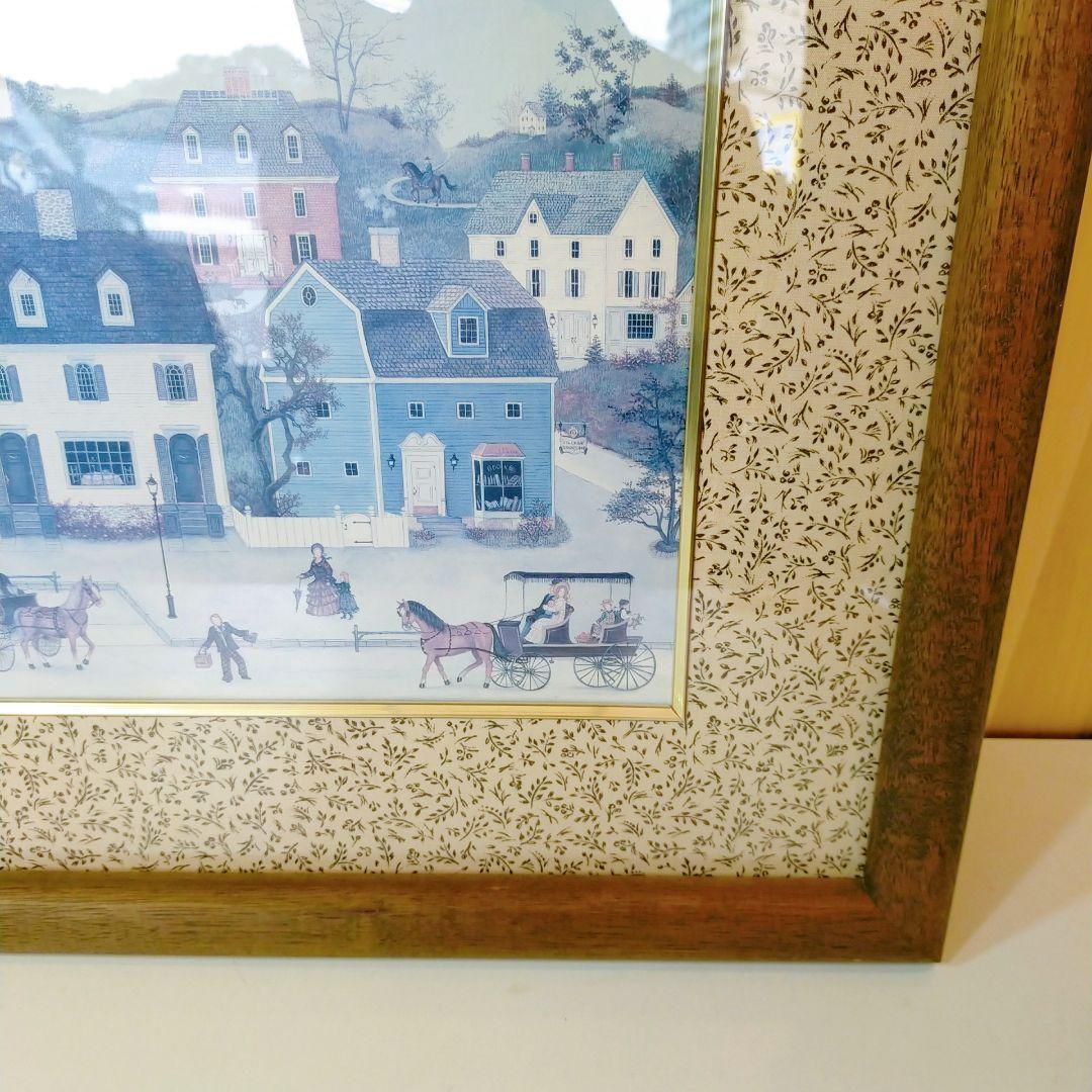 ビンテージ　カントリー　絵画　リンダネルソンストック　額縁　フレーム